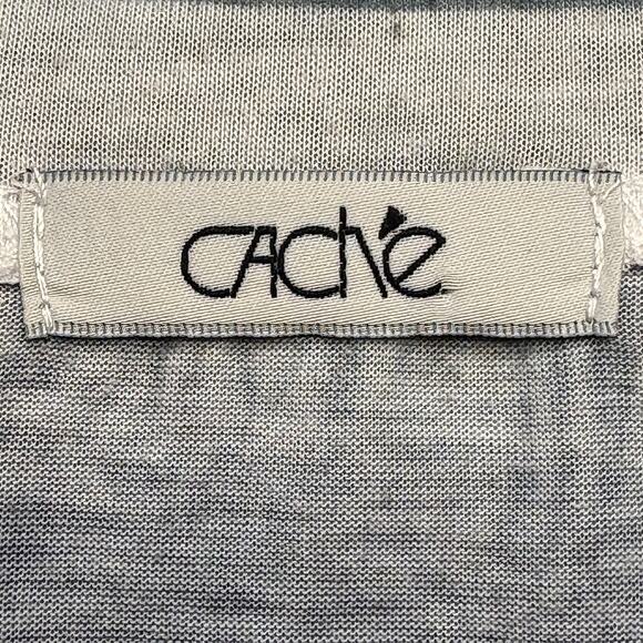 Vtg Y2K Cache AOP Graphic Tee Woman in Hat Size Medium Rhinestone Embellished - Picture 7 of 10